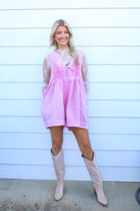 Small Town Romper Pink