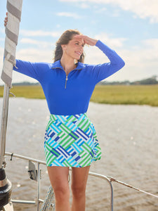 Swept Away Green Saratoga Skort