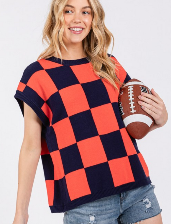 Gameday Checker Sweater Vest 2