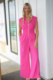 Hotpink Flower Fields Jumpsuit