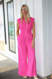 Hotpink Flower Fields Jumpsuit