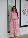 Eloise Trellis Dress Pink