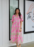 Eloise Trellis Dress Pink
