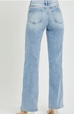 Kylie Jeans-Mid Rise Straight Jeans