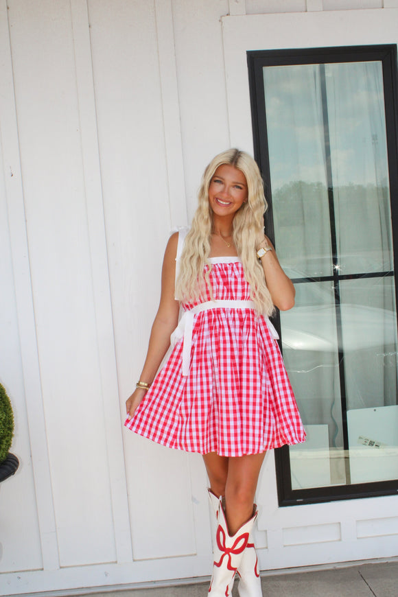 Speak Up Dress-red