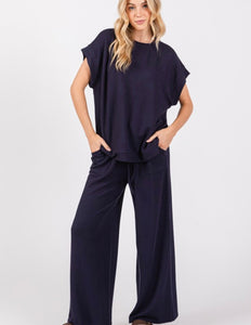 Kennedi Navy Pants Set