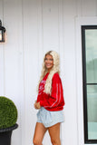 Sarah Crimson/White Sweatshirt