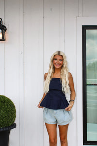 On The Plains Top-navy