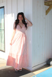 The Coral Stripe Dress