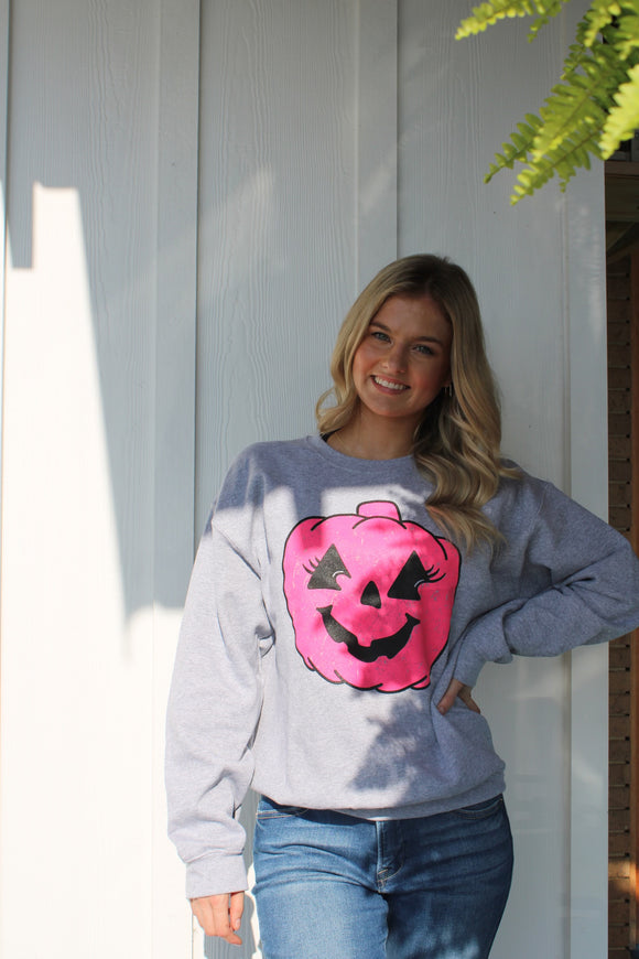 Pink Jack-O-Lantern Sweatshirt