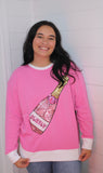 Pop The Bubbly Pink Sweatshirt