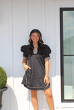 Uptown Leopard Dress-black