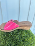 Reality-pink Patent Croco