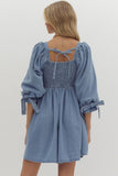 Denim Puff Sleeve Dress