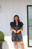 Uptown Leopard Dress-black
