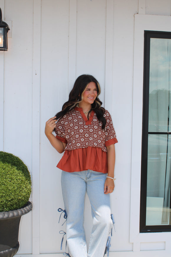 Fall Flowers Top