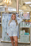 Annie Larkspur Short Set Blue