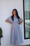 Autumn Skies Striped Dress