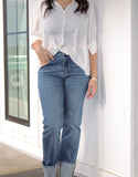 Risen HR Straight Cuffed Jeans