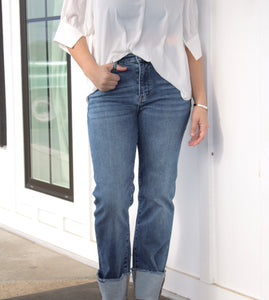 Risen HR Straight Cuffed Jeans