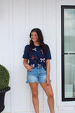 Tina Bows Red/Blue Top