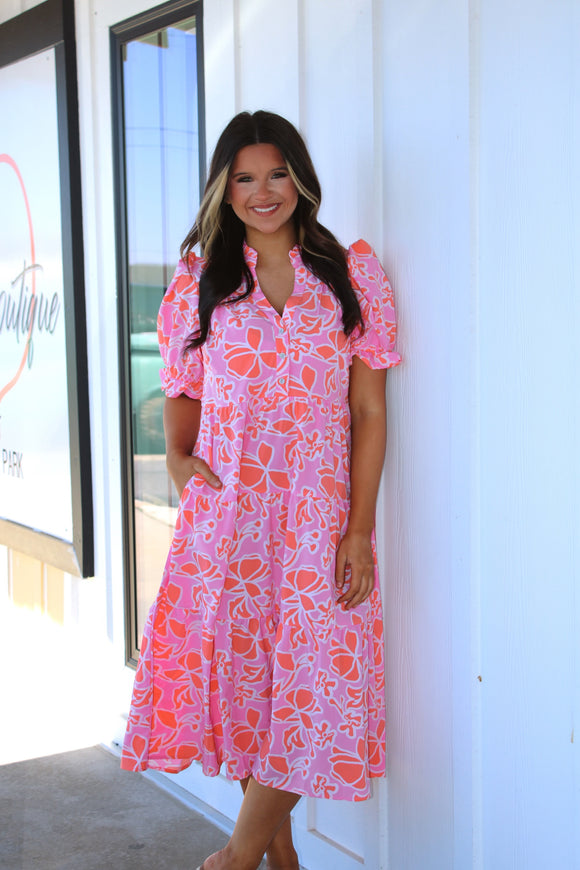 Blossom Breeze Dress Coral xlarge