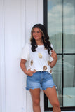 Tina Sequin Football Top