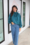Love You Bye Top Teal Green