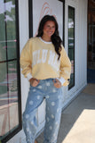 Lulu Mac Sweatshirt Butter/White
