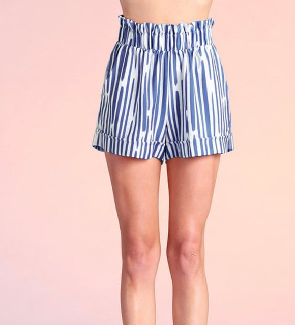 Adeline Stripe Elastic Shorts