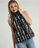 High Neck Bow Top