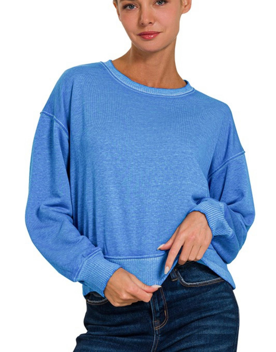 Zenana Cropped Sweatshirt – The Boutique at Peach Park