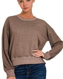 Zenana Cropped Sweatshirt