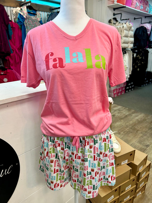 FaLaLa Pink Pajama Shirt