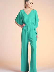 Solid Green Jumpsuit