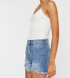 High Rise Frayed Shorts