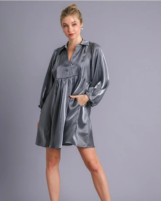 Gray Shimmer Dress