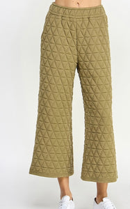 Olive Quilted Pants