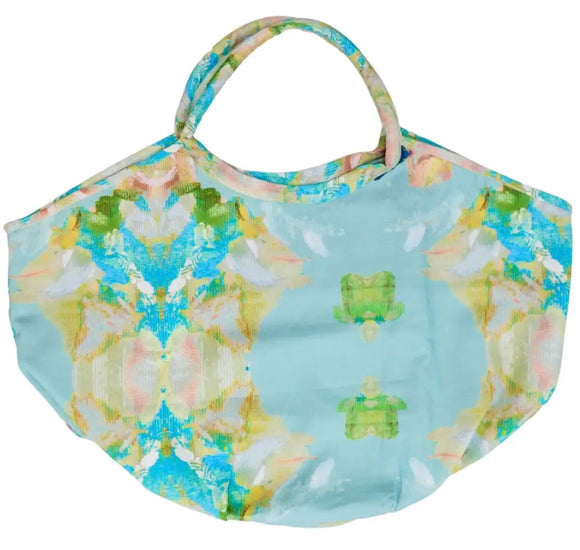 Stained Glass Blue Tote Bag