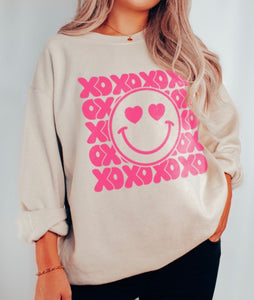 XO Smiley Valentines Sweatshirt