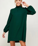 High Neck Pocket Dress